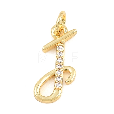 Brass Micro Pave Clear Cubic Zirconia Pendants CU-CBA7939-01T-G-1