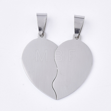 Non-Tarnish 201 Stainless Steel Split Pendants STAS-T048-13-1