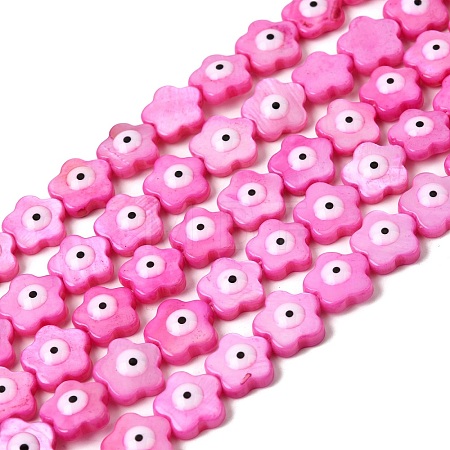 Dyed Natural Freshwater Shell Beads Strands SHEL-A006-03A-1
