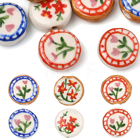 6Pcs 6 Styles Handmade Porcelain Beads PORC-YW0001-82-1