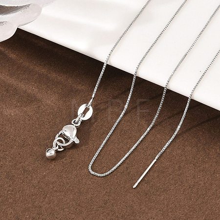 0.8MM Brass Box Chain Adjustable Slider Necklaces KK-H533-09B-P-1