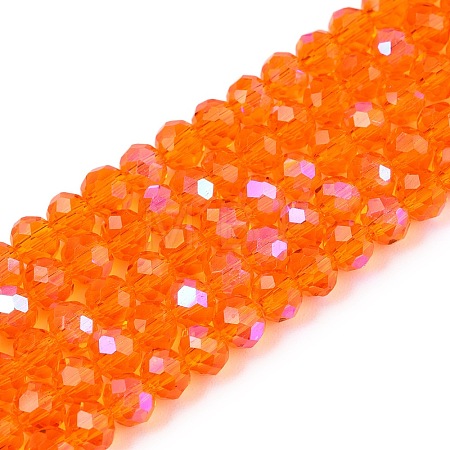 Electroplate Glass Beads Strands EGLA-A044-T4mm-L25-1