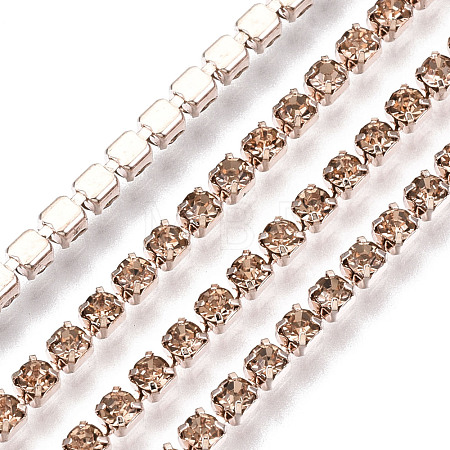 Electrophoresis Iron Rhinestone Strass Chains CHC-Q009-SS6.5-B18-1