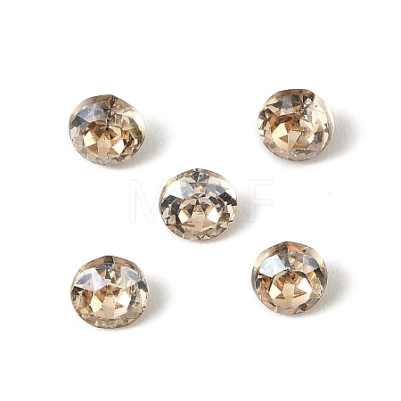 Glass Rhinestone Cabochons GLAA-A018-4mm-001GS-1