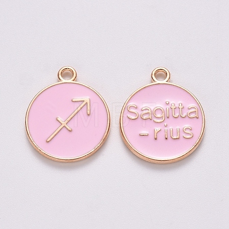 Alloy Enamel Pendants X-ENAM-S124-01B-09F-1
