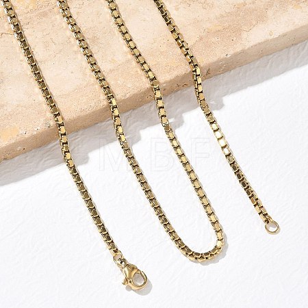 10Pcs 2.3MM 304 Stainless Steel Box Chain Necklaces NJEW-G203-05G-1