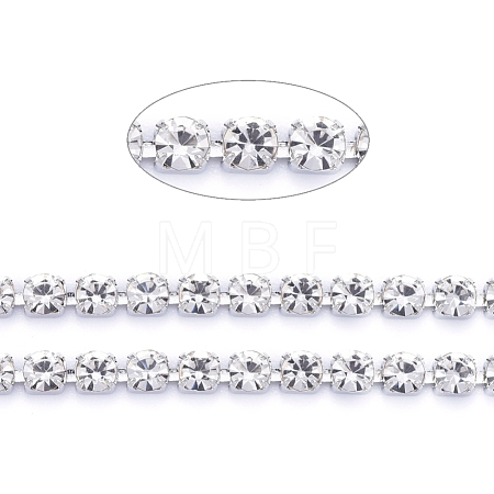 304 Stainless Steel Rhinestone Strass Chains STAS-T055-12P-A-1
