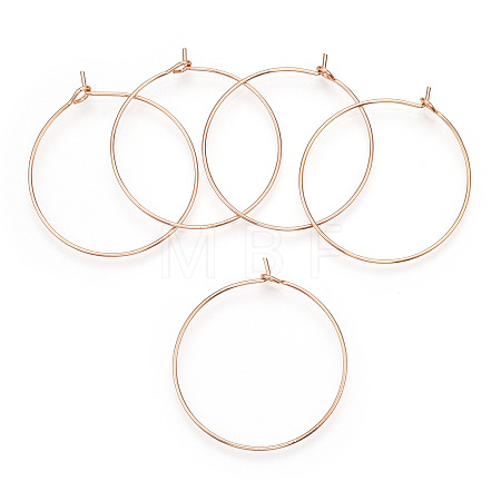 Long-Lasting Plated Brass Hoop Earrings Findings KK-K204-179LG-NF-1