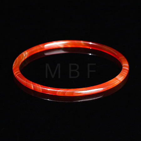 Dyed Natural Carnelian Simple Plain Bangle for Women FIND-PW0021-09B-02-1