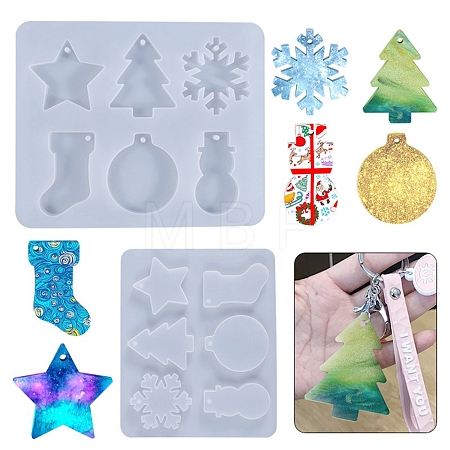 Christmas Silicone Pendants Molds DIY-Z005-11-1
