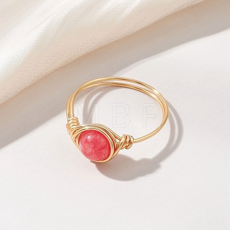 Natural Quartz Finger Rings RJEW-JR00968-01-1