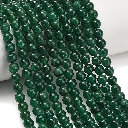 Natural Fuchsite Beads Strands G-L661-B01-6mm-B-1