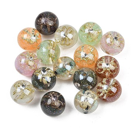 Transparent Resin Alloy Beads RESI-C070-12-1