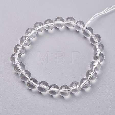 Natural Quartz Crystal Stretch Bracelets G-N0268-02-1
