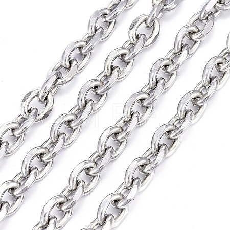Tarnish Resistant 304 Stainless Steel Cable Chains CHS-P007-27P-05-1