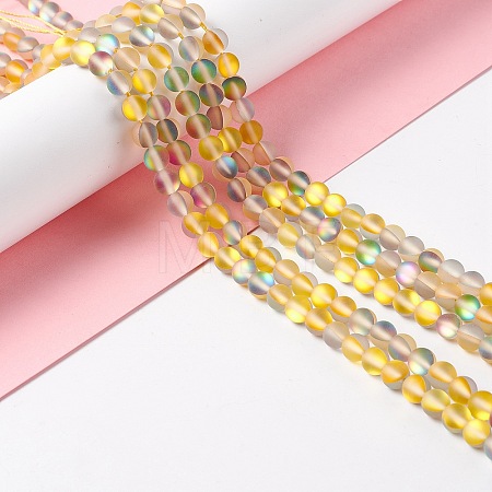 Synthetic Moonstone Beads Strands G-E573-01A-18-1