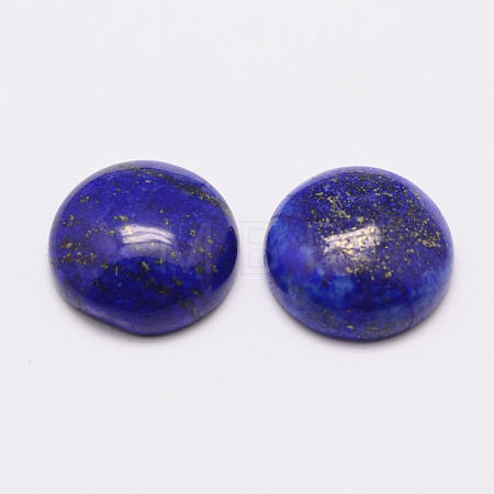 Dyed Half Round/Dome Lapis Lazuli Cabochons G-K019-16mm-01-1