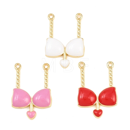 Brass Enamel Pendants KK-B167-03G-1