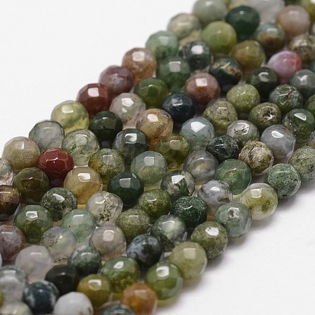 Natural Indian Agate Beads Strands G-G736-31-4mm-1