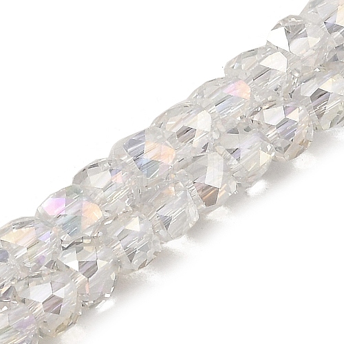 Electroplate Transparent Glass Beads Strands GLAA-C029-03B-01-1