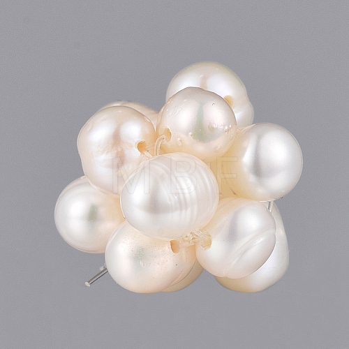 Handmade Natural Cultured Freshwater Pearl Woven Beads PALLOY-JF00399-01-1