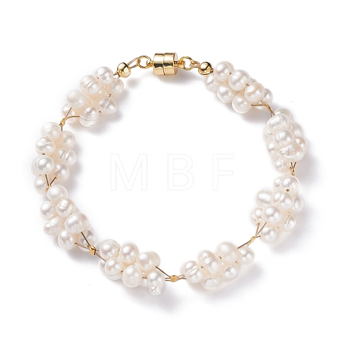 Vintage Natural Pearl Beads Bracelet BJEW-TA00035-1