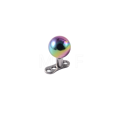 Stainless Steel Round Ball Dermal Anchor Base/Top for Women Men WGB1D88-56-1