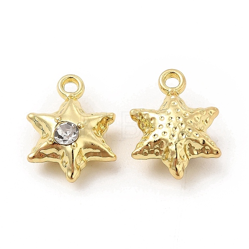 Alloy Rhinestone Pendants FIND-B016-02G-1