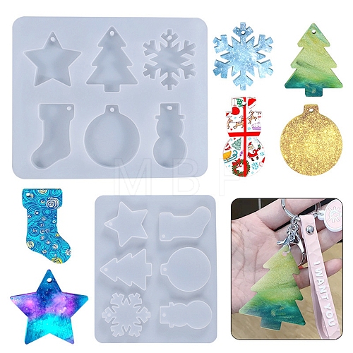 Christmas Silicone Pendants Molds DIY-Z005-11-1