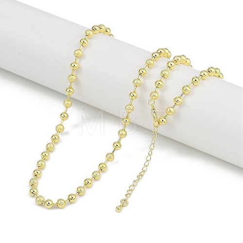 Rack Plating Brass Ball Chain Necklaces for Women NJEW-K382-12B-G-1