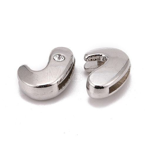 Letter Slider Beads for Watch Band Bracelet Making X-ALRI-O012-J-NR-1