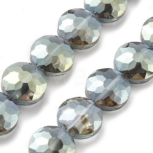 Electroplate Transparent Glass Beads Strands EGLA-M032-01A-PL01-1