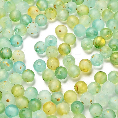 Frosted Transparent Acrylic Beads OACR-F013-13H-1