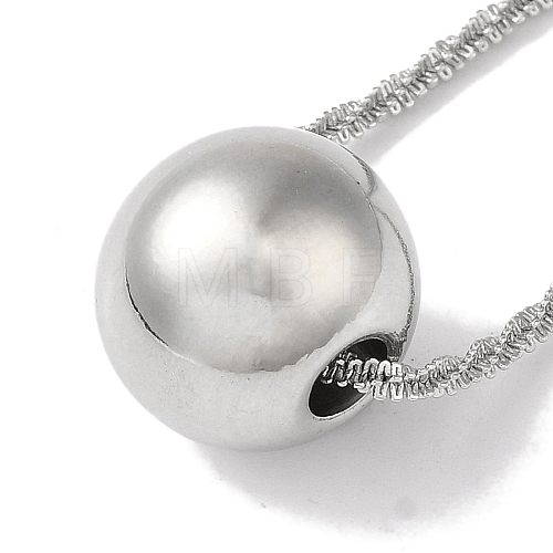 Non-Tarnish 304 Stainless Steel Round Pendant Necklaces NJEW-I126-08P-1