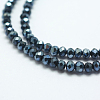Opaque Solid Color Glass Bead Strands GLAA-F076-A08-3