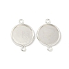 Flat Round Brass Connector Cabochon Settings KK-K414-13D-S-1