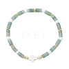 Natural Gemstone Beaded Stretch Bracelets BJEW-JB13396-3