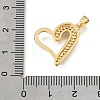 Valentine's Day Brass Micro Pave Clear Cubic Zirconia Pendants KK-C263-29B-G-3