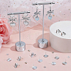 20Pcs Flat Round Brass Stud Earring Findings KK-BBC0028-25-4