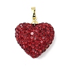 Brass Rhinestone Pendants KK-K293-48A-G-1