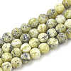 Natural Yellow Turquoise(Jasper) Beads Strands G-T106-298-1
