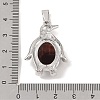 Dyed Natural Red Tiger Eye Pendants G-A224-02P-05-3