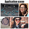 4Pcs 4 Style Natural & Synthetic Mixed Gemstone Chips & Glass Pearl Beaded Chains Neck Strap for Eyeglasses AJEW-AB00060-7