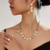 Stainless Steel Flower Earrings & Necklaces & Rings Sets for Women YR1228-3