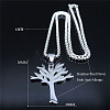 201 Stainless Steel Tree of Life Pendant Box Chain Necklaces FS-WGEEACC-02-3