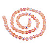 1 Strand Electroplate Transparent Glass Beads Strands EGLA-TADJ0001-15D-1