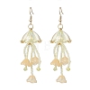 Jellyfish Acrylic & Glass Seed Bead Dangle Earrings EJEW-MZ00665-01-2