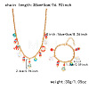 Christmas Alloy & Glass & Plastic & Polymer Clay Pendant Necklaces & Charm Bracelets Sets FS-WG7A63D-01-1