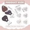 6Pcs 6 Styles PU Leather Keychains KEYC-ME0001-18-2