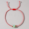 Adjustable Glass Evil Eye Braided Bead Bracelets for Men and Women PI2315-6-1
